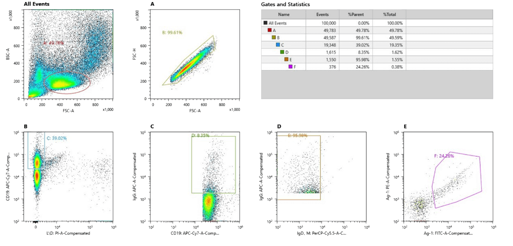 案例剖析: Nectin-4 (4-1) Sorting Single B Cell